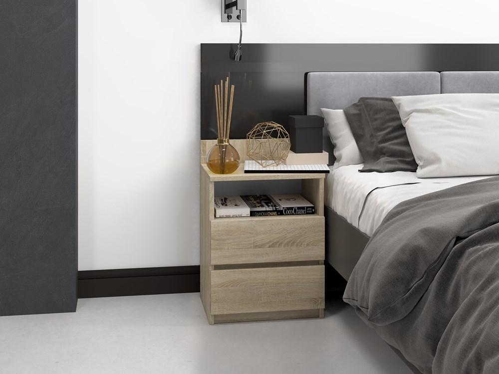 Malwa M1 Bedside Cabinet - Sonoma Oak