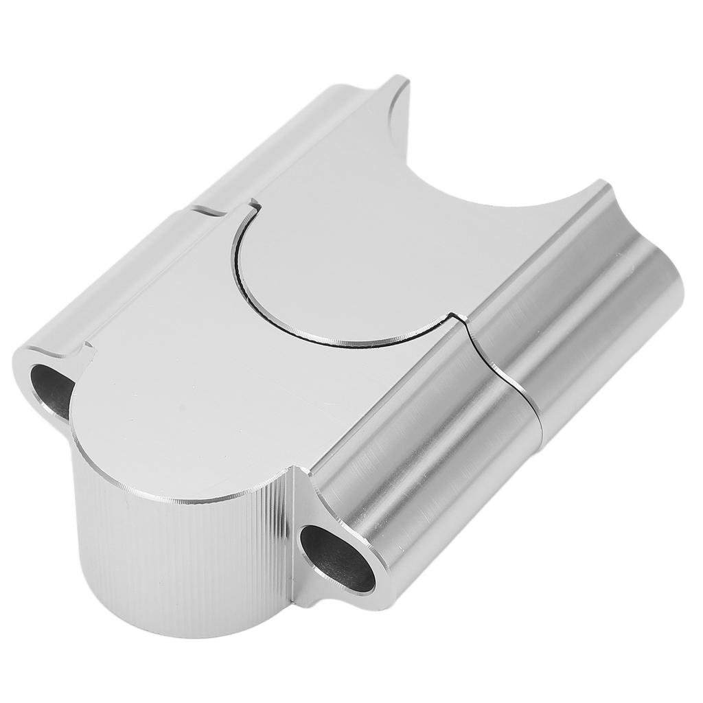 28mm Motorcycle Handlebar Riser Clamp Universal 30mm Height Mount Clamp Replacement For WR250F 2015‑2017 Silver