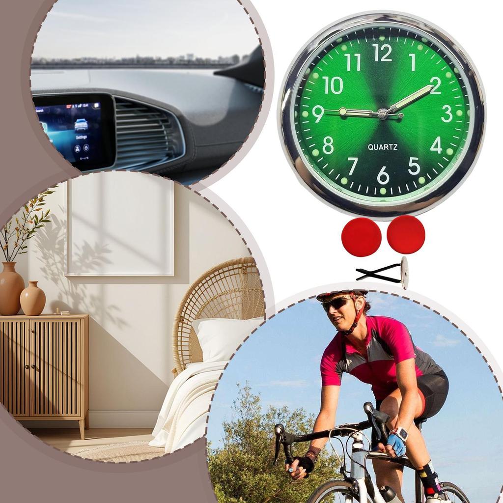 Car Clocks For Dash Luminous Vintage Quartz Watch Decor Pocket Clock For Car Dashboard Motorcycle Vehicle Interior Vent