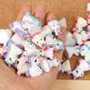 12Pcs Cartoon Mini Unicorn Theme 3D Resin Figurines Miniature Fairy Terrarium Micro Landscape Home Garden Decorations