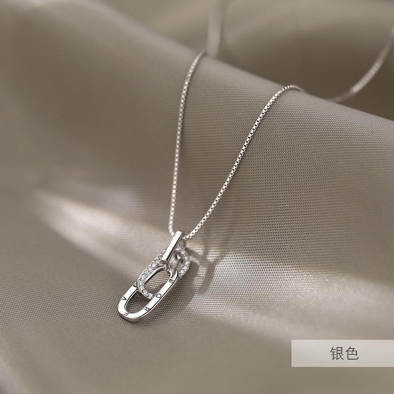 Pin Letter Collarbone Necklace For Women Minimalist High End Versatile Light Luxury Chain