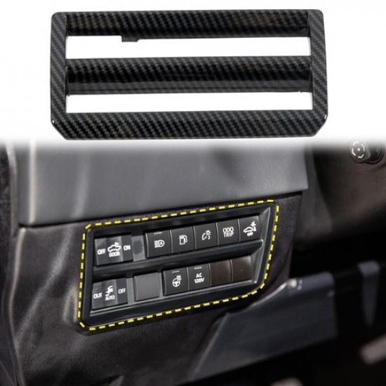 Carbon Fiber Interior Head Light Switch Cover Trim for Toyota Tundra