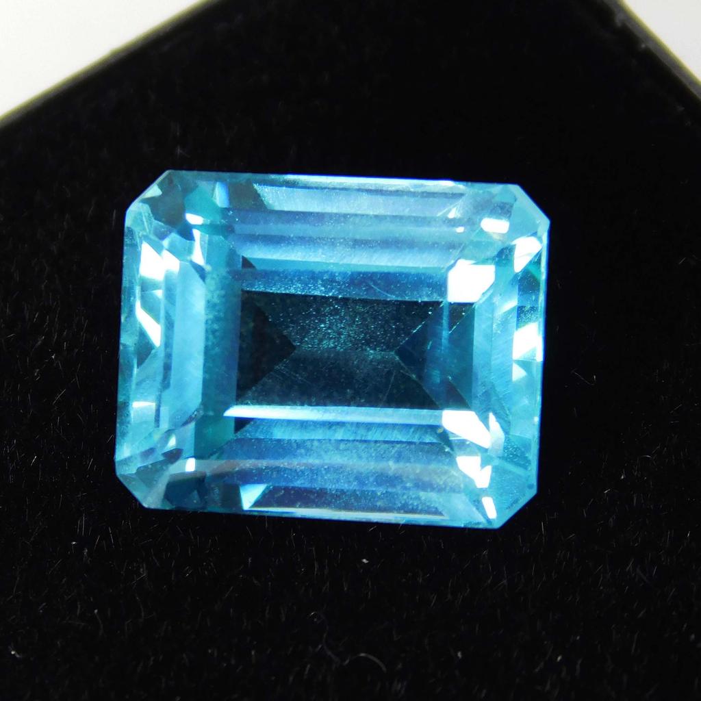 Natural Sapphire Loose Gemstone 7 ct Montana Emerald Cut Ring Making September Birthday Birthstone