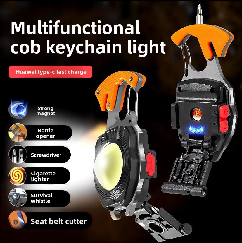 Keychain Work Light Multi-function Charging Portable Camping Auto Repair Led Strong Light Mini Camping Light