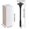 Men's 2-in-1 Silicone Back Shaver Scrubber Razor with Three Layers for Efficient Back Hair Removal Shaving Tool with 6Blades
