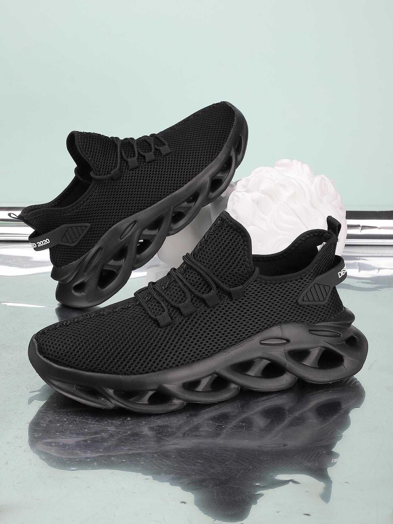 

Мужская повседневная спортивная обувь, дышащие легкие кроссовки, сетчатые белые кроссовки для бега, спортивные кроссовки для бега, тенниса и ходьбы 43 чёрный