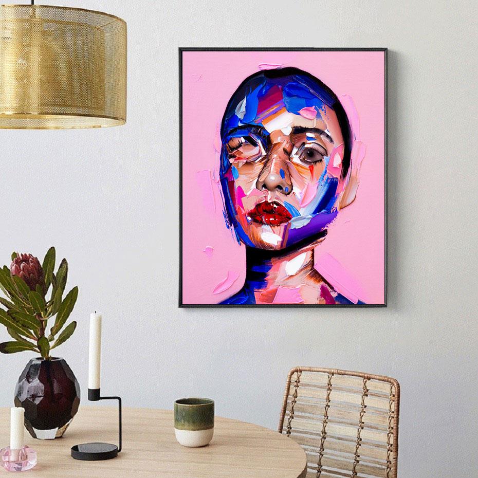 Abstract Canvas Painting Wall Art Woman Oil Paintings Graffiti No Face Women Posters and Prints for Living Room Decor Cuadros