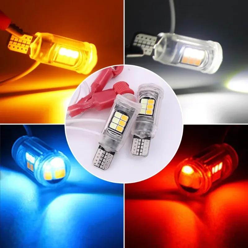 Bi-Color Motorcycle Turn Signal  Mini Flashing Warning Signals Light  Anti-collision Warnings Universal Motorcycle Accessories