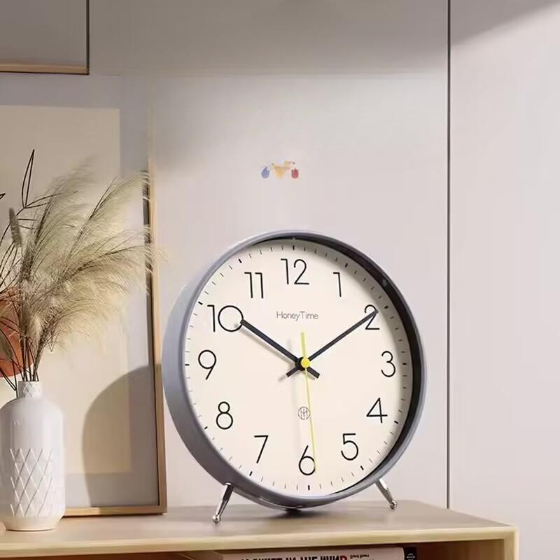 Desktop Clock Pendulum Table Top Alarm Clock Household Alarm Clock Living Room Silent Table Clock Simple Watch Ornament Placement Pendulum Clock