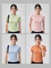 Women's Versatile Half-Zip Pilates Slimming Short Sleeve T-Shirt