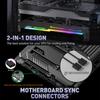2-in-1 RGB LED Grafikkartenhalter 1800 U/min 5V 3-Pin ARGB Grafikkarten-Kühl Lüfter mit 3x 80mm Lüftern PCI Montagehalterung