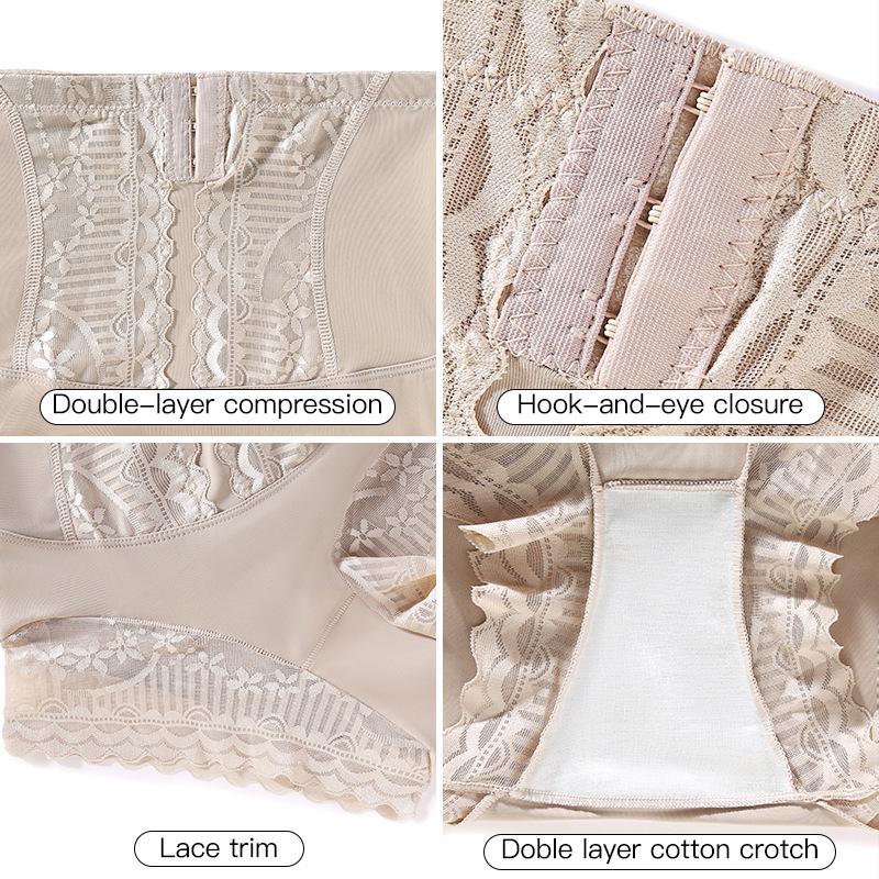 High-Waisted Lace Tummy Control Adjustable Shaping Underwear for Women