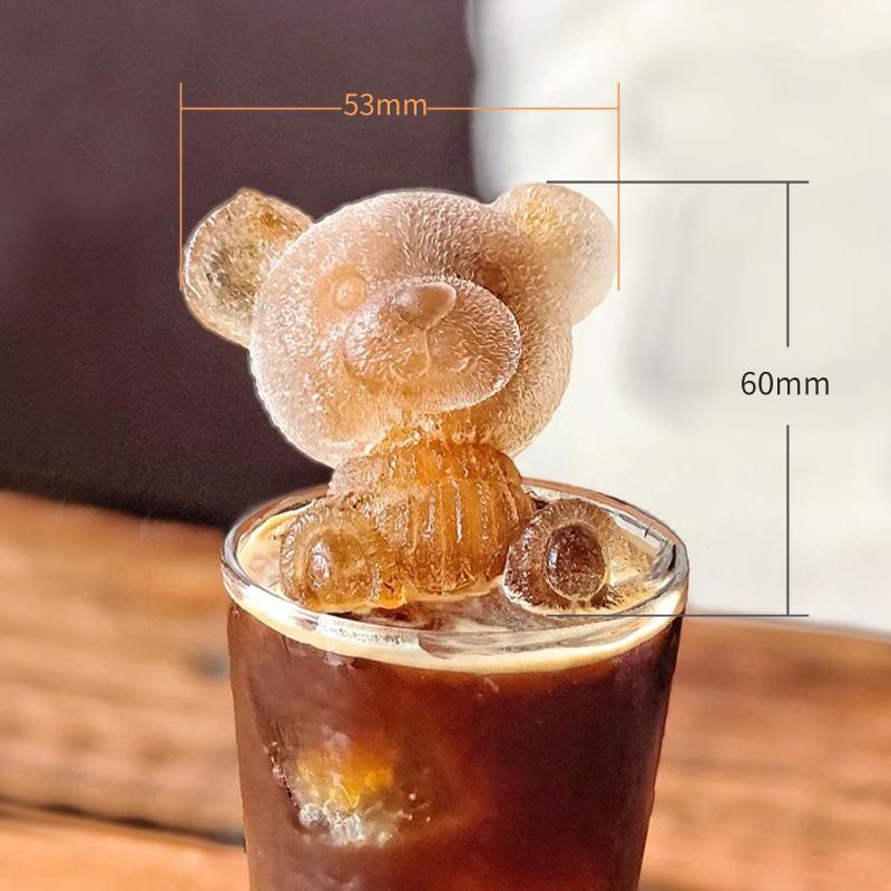 1pc 3D Teddy Bear Silicone Ice Mold Cute Fondant Cake Border Moulds Chocolate Mould Cake Decorating Supplies Kitchen Accessories