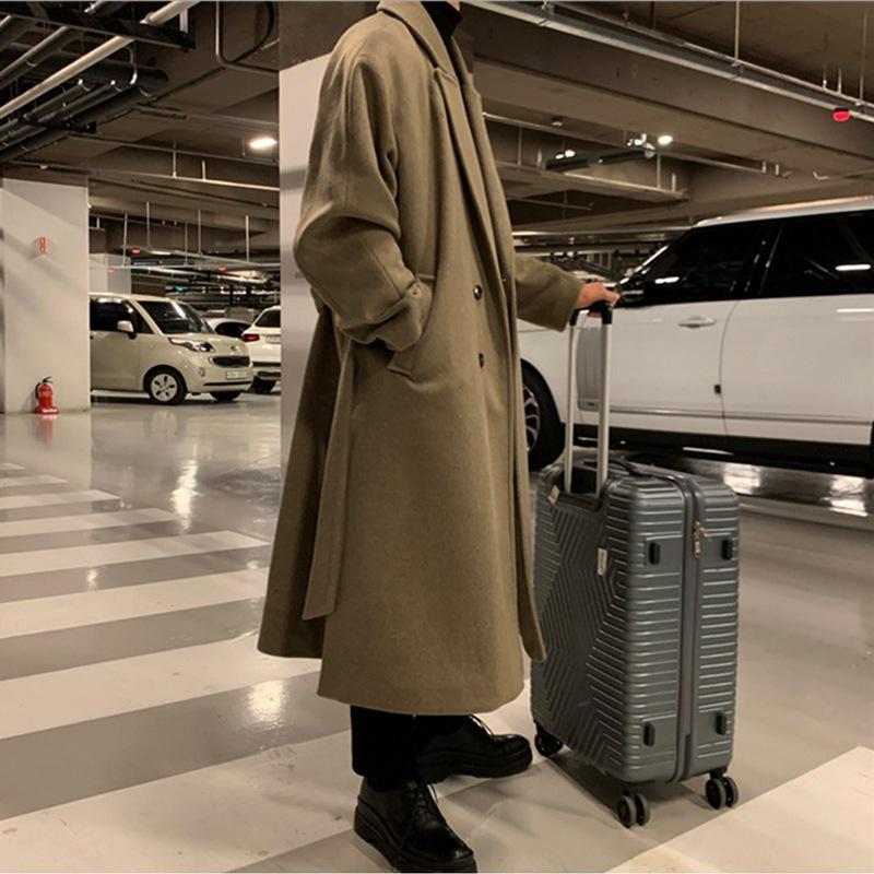 

Мужское шерстяное пальто длиной до колена - Куртка в немецком стиле для осени/зимы, Зрелый и модный бренд высокого класса Extra Extra Large коричневый