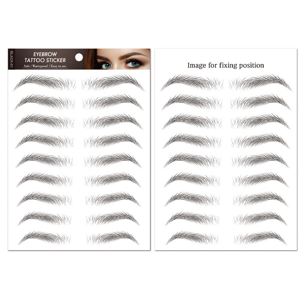 4D Haar wie Augenbrauen Aufkleber wasserdicht Augenbraue Tattoo Augenbraue lange Stempel gefälschte Aufkleber Lasti J8T2