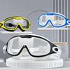 Adult Large Frame Swimming Goggles With Earplugs, Male And Female, Professional, High-definition, Anti Fog, Silicone