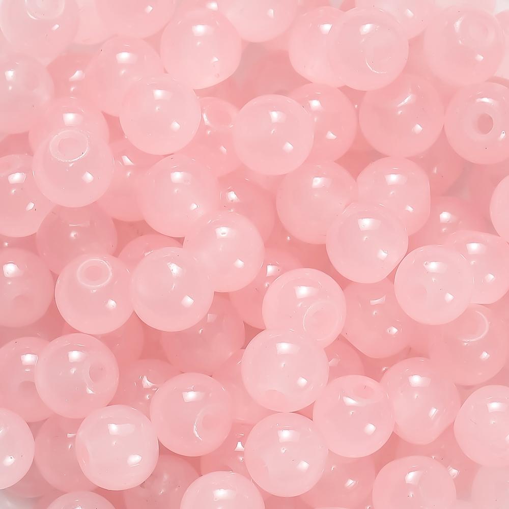 30/50pcs 6mm Glass Round Beads Colorful Spacer Loose Beads for Necklace Bracelet Diy Jewelry Making Accessories Supplies