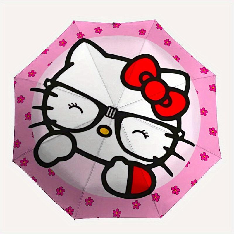 

1pc Hello Kitty Automatic Umbrella - 8-Rib Foldable Design, Outdoor Adventures, Durable Canopy Material yy250827190