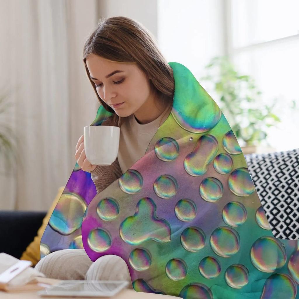 Neon Drips Throw Blanket Multi Purpose Soft Warm Blanket for Home Travel