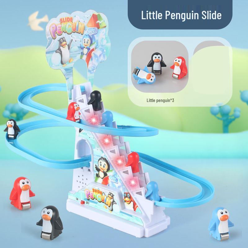 Pinguin Mic Urcând Scări Jucărie Pistă: Jucărie educativă pentru vârstele 3-6 ani