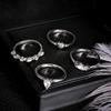 Love Zircon Diamond Joint Ring Combination 4-Piece Ring Set Female