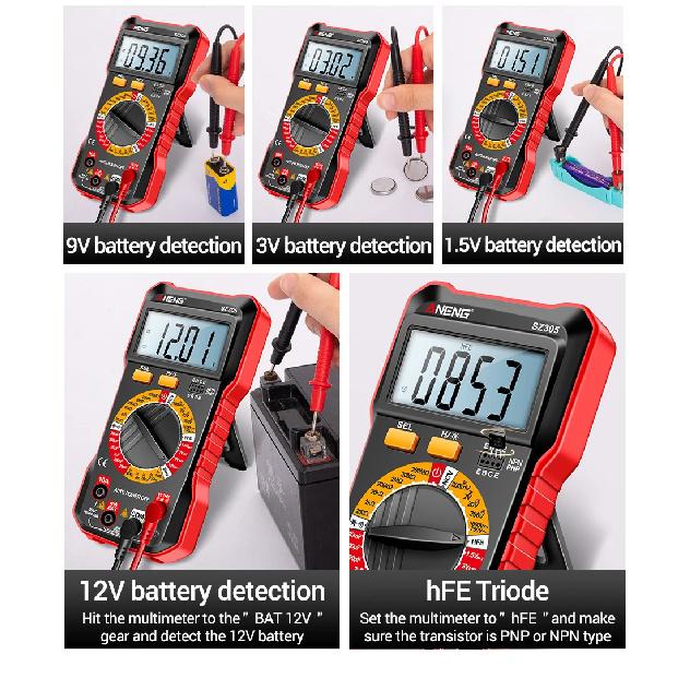 ANENG SZ305 Multimeter Professional Capacitor Tester with 1999 Count AC/DC Voltmeter Current Resistance Ohm Intelligent Testing