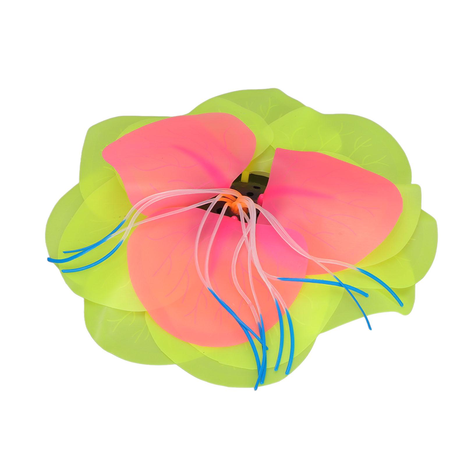 

Fish Tank Ornaments Silicone Glowing Naturally Lotus Plants Aquarium Decoration for Fish Tank Yellow жовтий