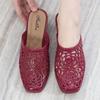 Outside Hollow Medium Heel Women's Slippers and Ladies Sandals On Beach Slides Casual Original Low Price Cheap Liquidation Shoes