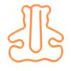 20PCS   Plastic Coated Wire Paperclip Bear Shape Bookmark Clip File Notebook Holder