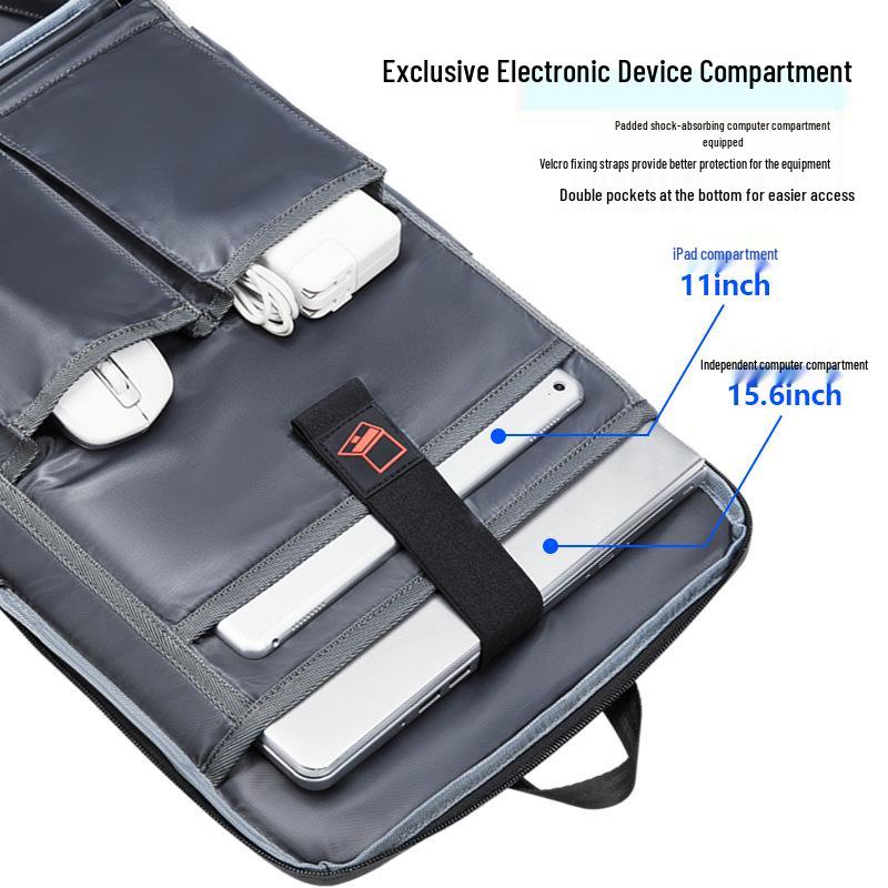 Men's Trendy Waterproof Business Travel Backpack with ABS Hard Shell