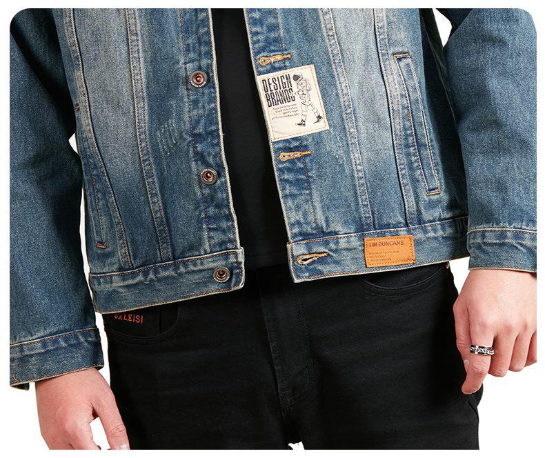 Men's Xintang Embroidered Denim Jacket | 2025 Trendy Loose Retro Workwear for Spring & Autumn