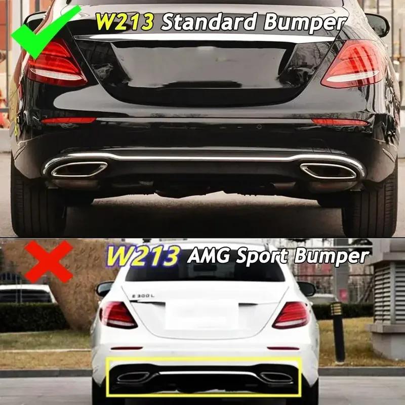 Rear Diffuser With Exhaust Tip for Mercedes-Benz E-Class W213 Standard Bumper 2016-2020 E200 E250 E300