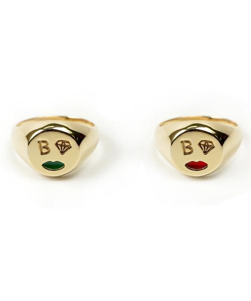 Bonbeau Smile Epoxy Signet Ring Thick Smile Ring (Type B)