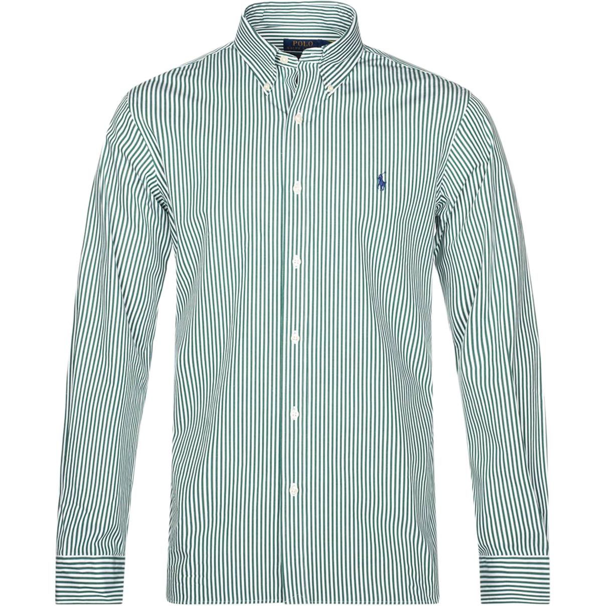 

Polo Ralph Lauren Клетчатая рубашка с вышивкой логотипа Pony из поплина с длинным рукавом Мужские рубашки Зеленый 710817005-002 S