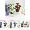 Simulated Berry Potted Plant Artificial Green Plant With Stone Decoration For Home And Event Styling