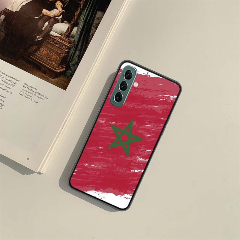 Morocco Flag Phone Case For Samsung Galaxy A54 A34 A24 A14 A04 A04S A12 A22 A32 A52S A72 A53 A33 A23 A13 4G A73 A42 5G Cover