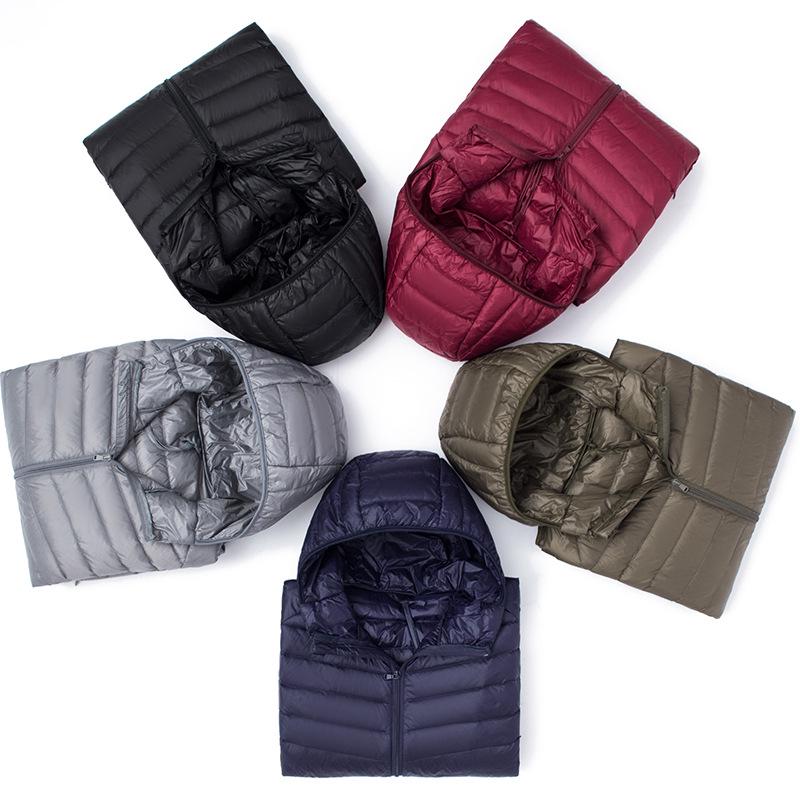 Ανδρικό Ελαφρύ Υπερλεπτό Μπουφάν Πουπουλένιο σε Κοντό Στυλ για Φθινόπωρο/Χειμώνα - Casual, Μεγάλο Μέγεθος, Μέσης Ηλικίας & Νεανικό