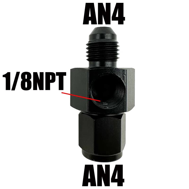 

AN4 AN6 AN8 AN10 AN12 1/8 NPT Адаптер бічного порту для манометра / датчика, різьбовий, з внутрішньою різьбою на зовнішню конусну різьбу, шланг для зняття показань тиску палива, фітинг AN4