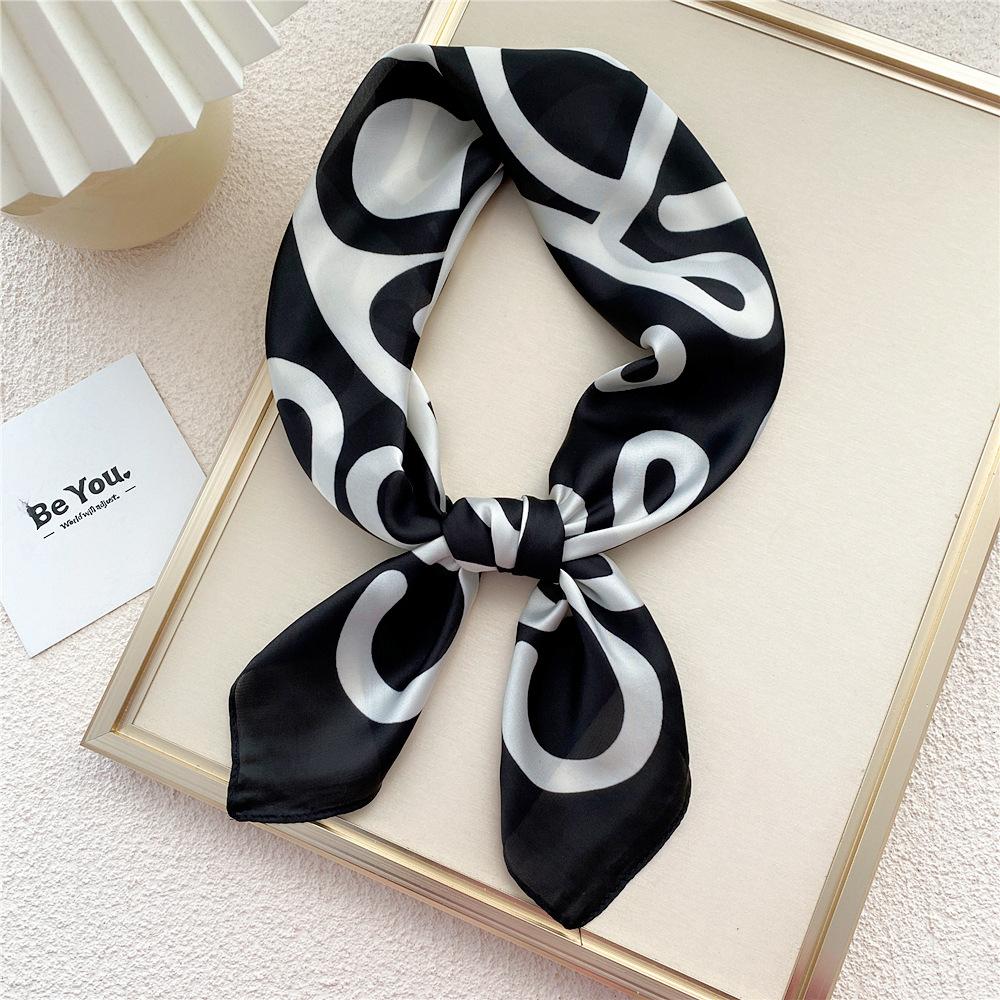 Decorație de modă Esarfă Bentita de păr Cravată Păr 70 Eșarfă pătrată mică Eșarfă de mătase Primăvară și toamnă femei Versatil Eșarfă mică Eșarfă profesională