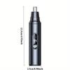USB Rechargeable Electric Nose Hair Trimmer with LED Display-Painless Facial Hair Removal Device Type-C Charging