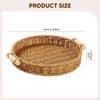 Basket Bread Serving Tray Round Platter for Bedroom Coffee Table Picnic