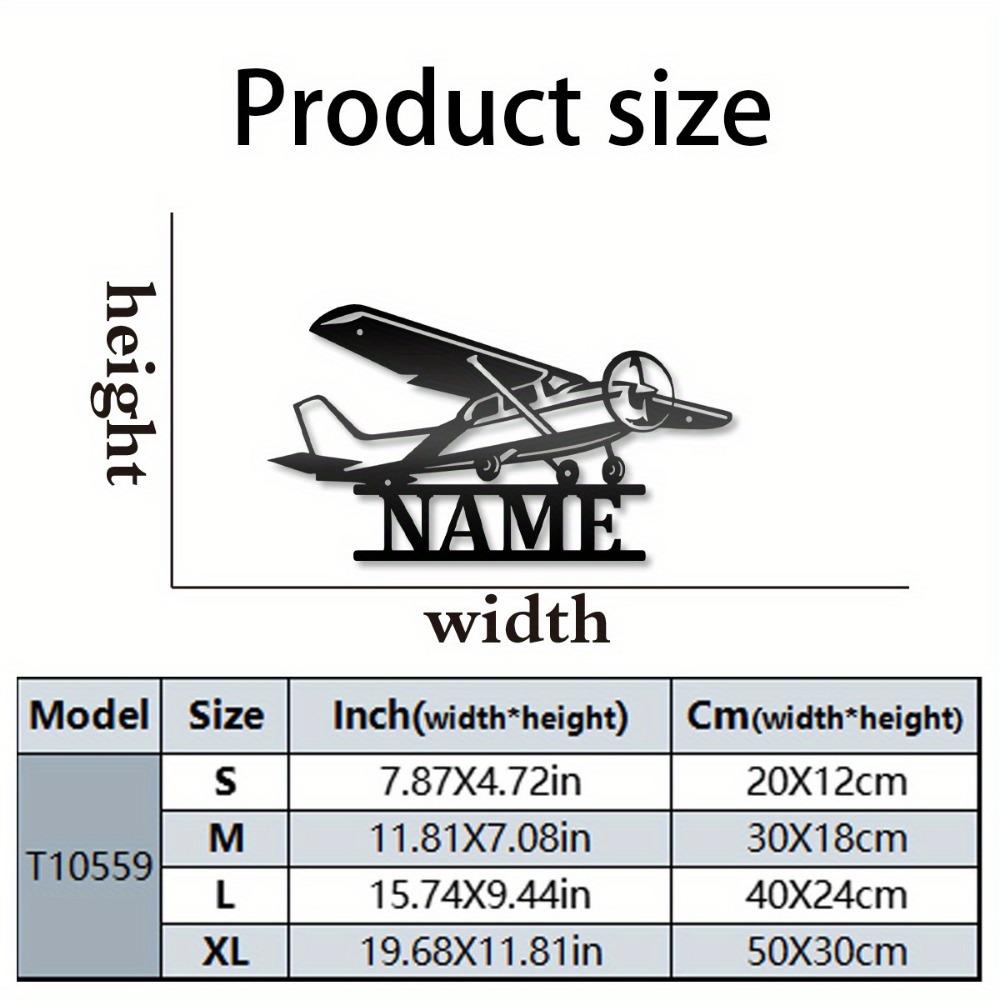 Индивидуальное металлическое настенное искусство Контур самолета Украшение для домашнего офиса Рождественский Хэллоуин Вечеринка Украшение 20cm