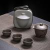 Simple Ceramic Portable Travel Tea Set, Outdoor Kung Fu Teapot, Portable Teaware, 2026 New Style Tea Set