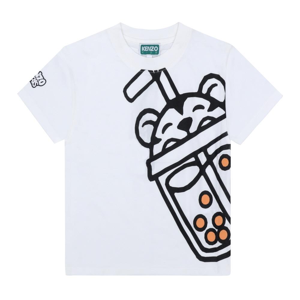 Kenzo Happy SweeT Tiger Bubble Tea Kids T shirT K61675 117 K61675 117 (6A)
