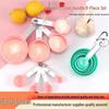 Stainless Steel & Plastic 8-Piece Measuring Cup & Spoon Set with Scale for Baking
