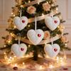 Festival Rabbit Hair Ball Heart Ornament Feature Ribbon Hanging Adornment For Holiday Party And Home Decors Accent