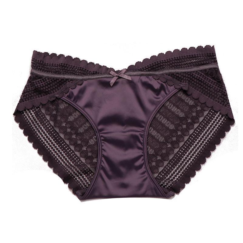 Nahtlose Damenunterwäsche, niedrige Taille, gekreuzte Spitzenhöschen, Damen-Dessous, Slips, atmungsaktive Baumwoll-Tangas, Höschen für Damen