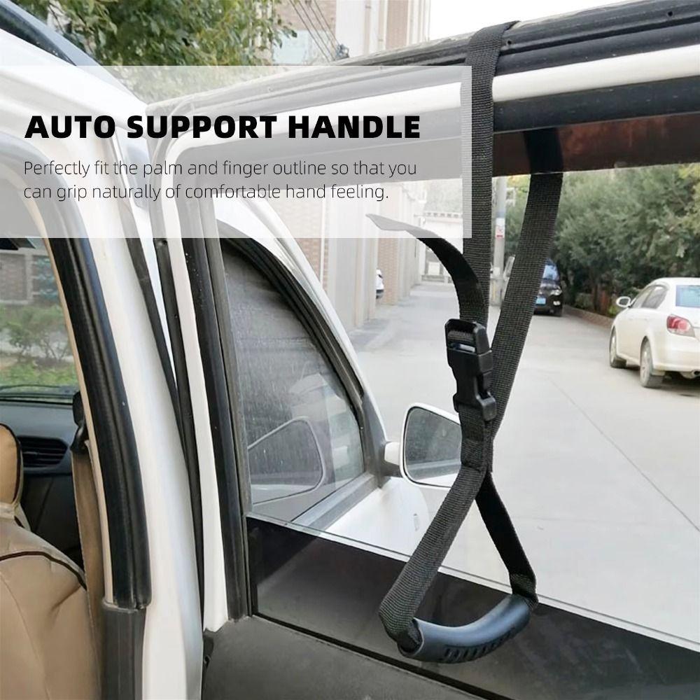 Adjustable Safety Support Handle Nylon Strap Vehicle Auxiliary Handle Ring  Elderly Assistance