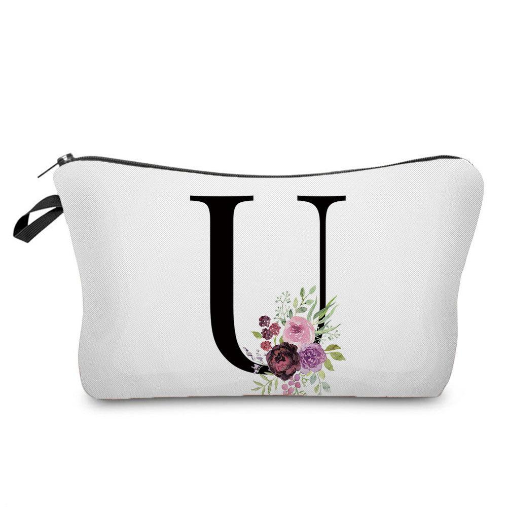Women Letter Print Cosmetic Bag Toiletries Organize Travel Storage Case  6423 KTB