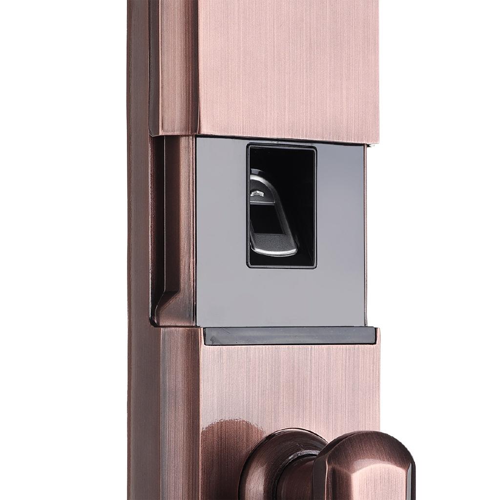 5 Way Security Electronic Digital Smart Door Fingerprint Lock APP+Key+Card+Touch Password+Fingerprint Door Lock